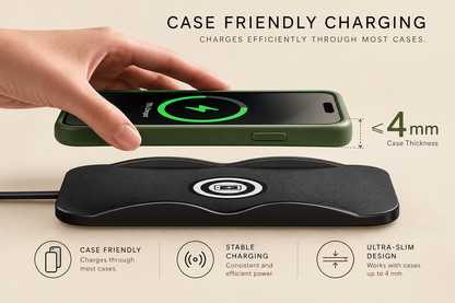 Silicone Wireless Charging Pad – 15W Fast Charging