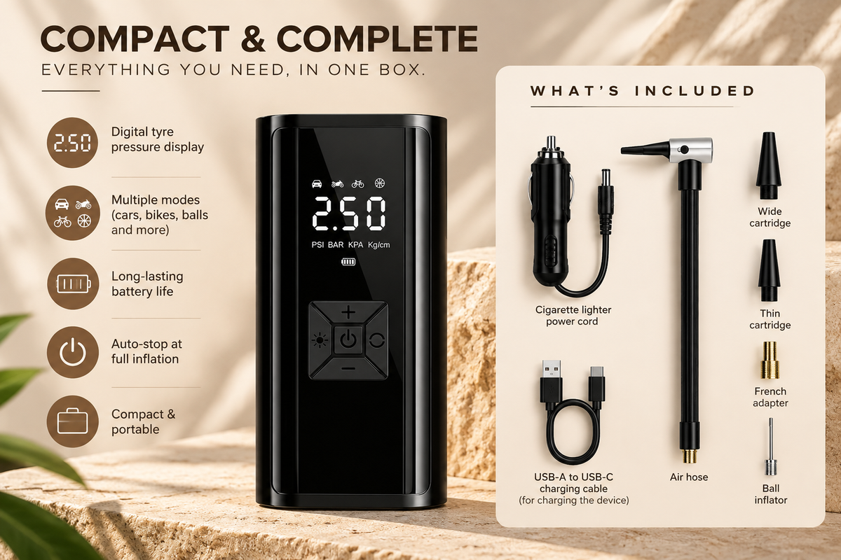 Autovelle™ ProAir — Cordless Tyre Inflator