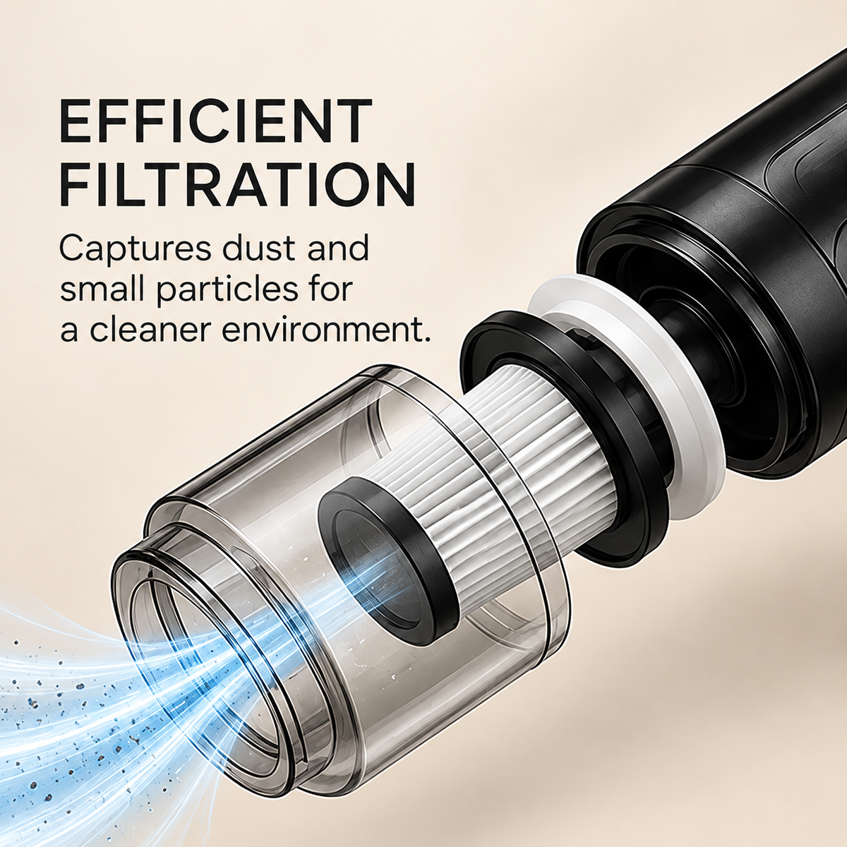 Cordless Vortex Suction Vacuum Cleaner