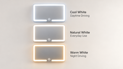 Tri-Colour LED Car Vanity Mirror