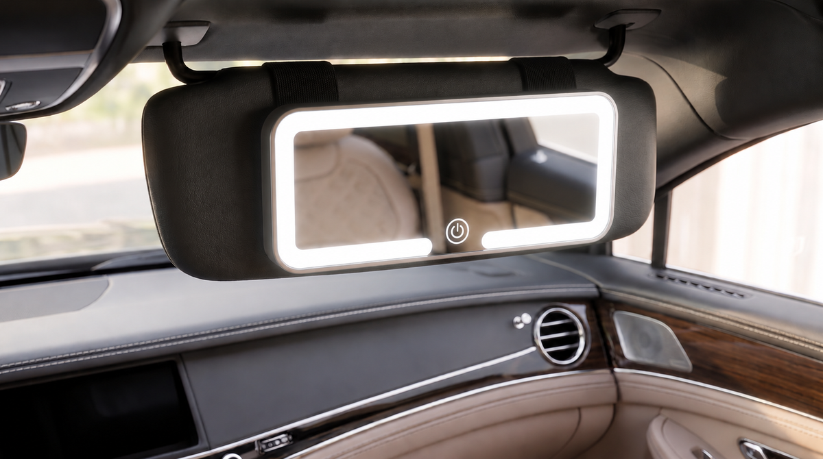 Tri-Colour LED Car Vanity Mirror